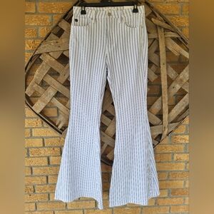 Judy Blue Jeans Womens 9/28 High Waist Super Stripe Flare Bell Bottom Pants NWT